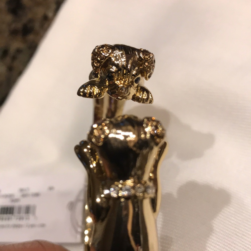 Kate Spade New York Bracelet Puppy Open Hinge Cuff NWT - Picture 4 of 8